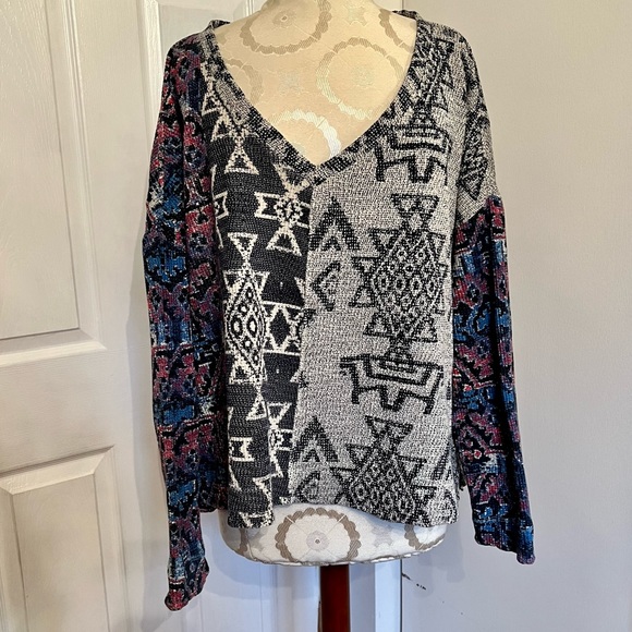 Anthropologie Pilcro Moira Thermal Pullover Aztec - M - Picture 8 of 16